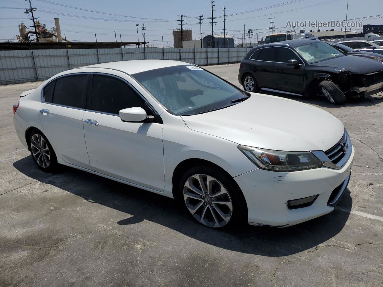 2015 Honda Accord Sport White vin: 1HGCR2F57FA157434