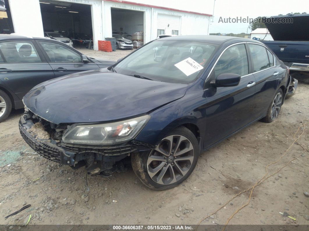 2015 Honda Accord Sedan Sport Blue vin: 1HGCR2F57FA217888