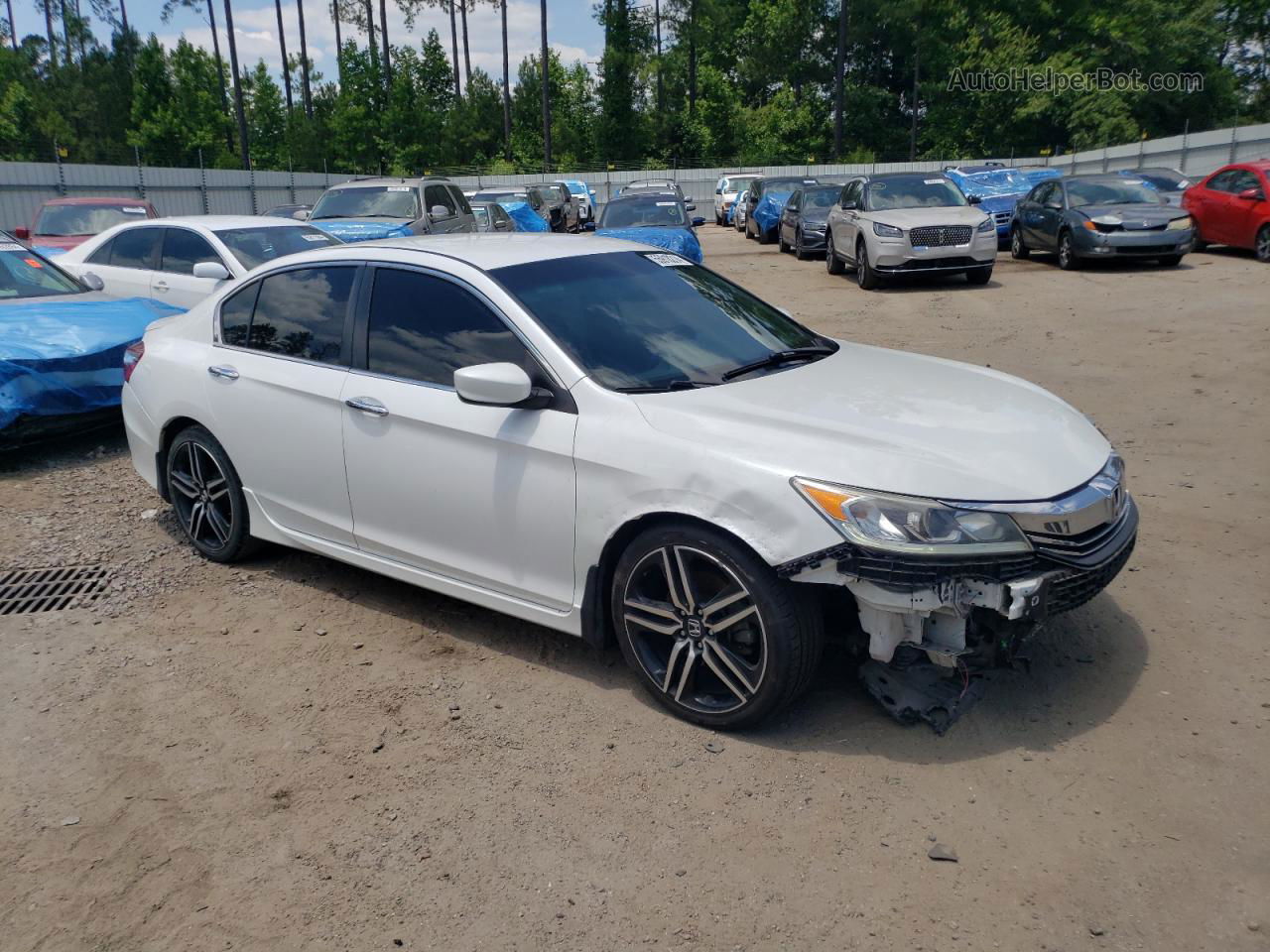 2016 Honda Accord Sport White vin: 1HGCR2F57GA102080