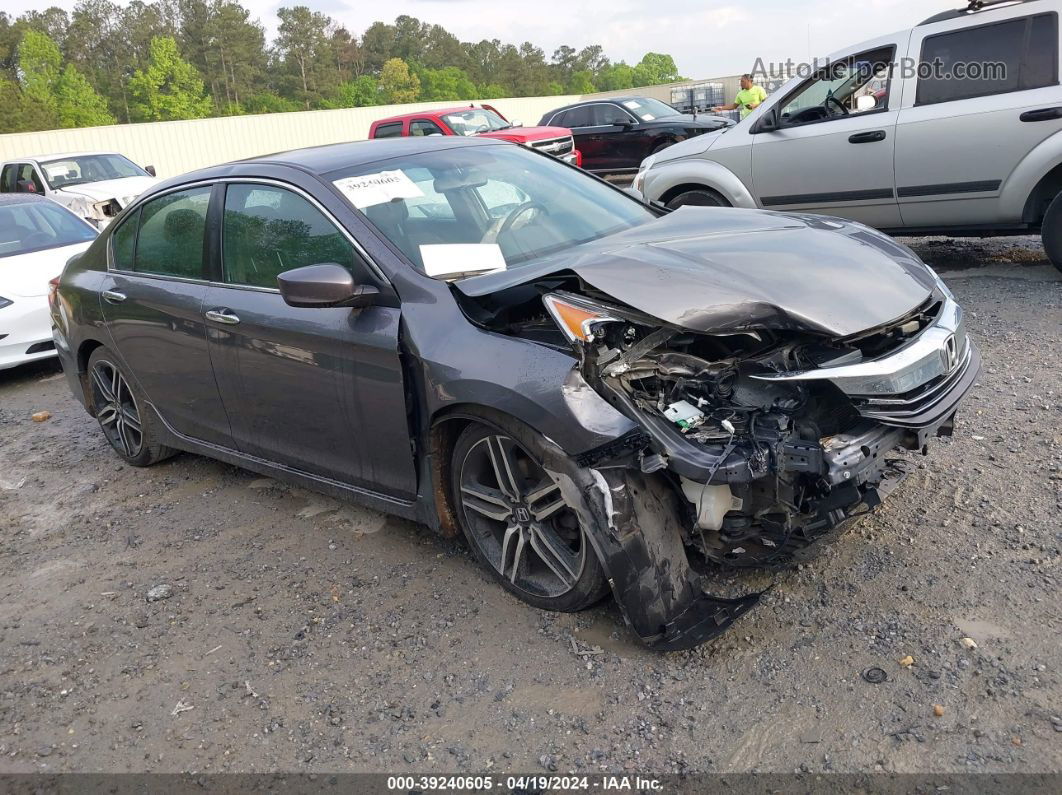 2016 Honda Accord Sport Gray vin: 1HGCR2F57GA106520