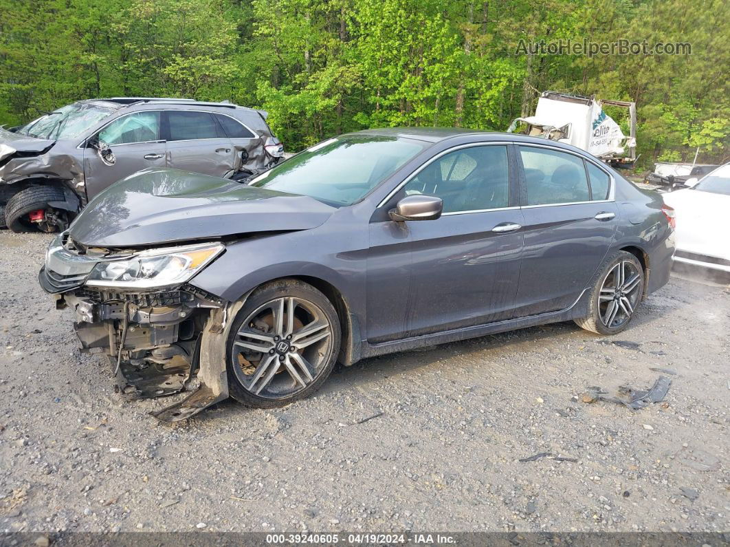 2016 Honda Accord Sport Серый vin: 1HGCR2F57GA106520