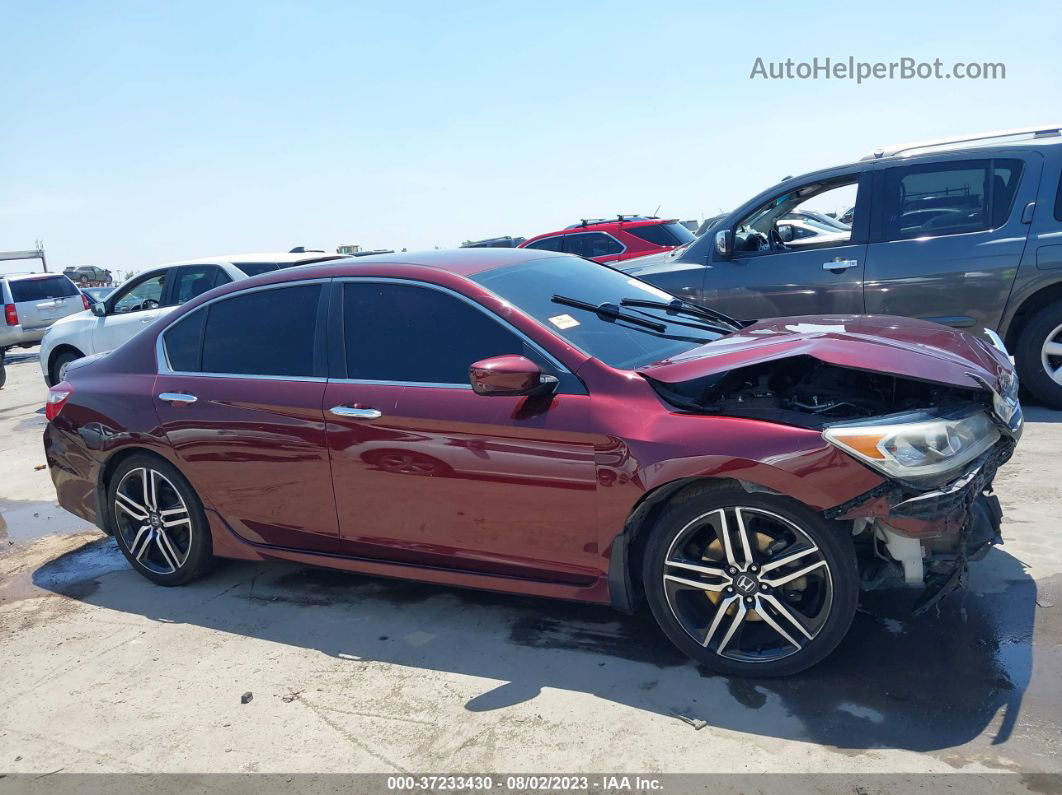 2017 Honda Accord Sedan Sport Burgundy vin: 1HGCR2F57HA025390