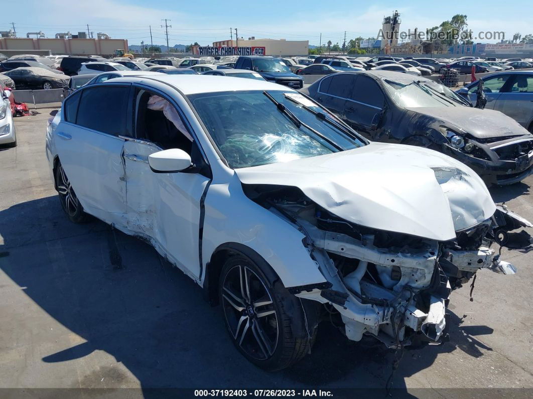 2017 Honda Accord Sedan Sport White vin: 1HGCR2F57HA076467