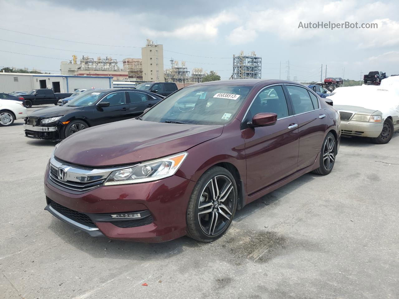 2017 Honda Accord Sport Красный vin: 1HGCR2F57HA102033