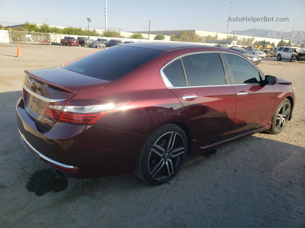 2017 Honda Accord Sport Maroon vin: 1HGCR2F57HA217196