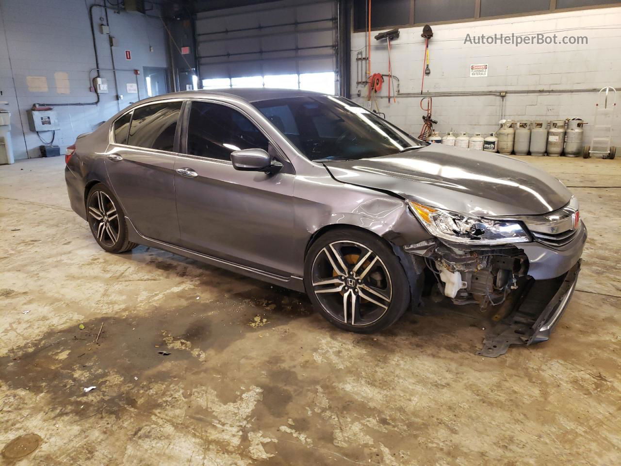 2017 Honda Accord Sport Gray vin: 1HGCR2F57HA295347