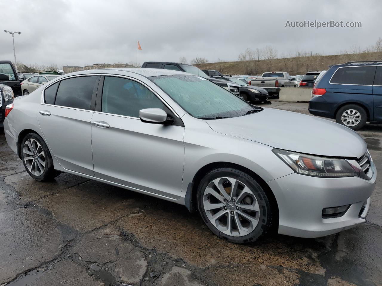 2014 Honda Accord Sport Silver vin: 1HGCR2F58EA016841