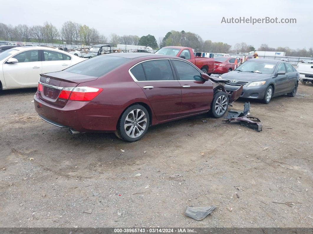 2014 Honda Accord Sport Burgundy vin: 1HGCR2F58EA030612