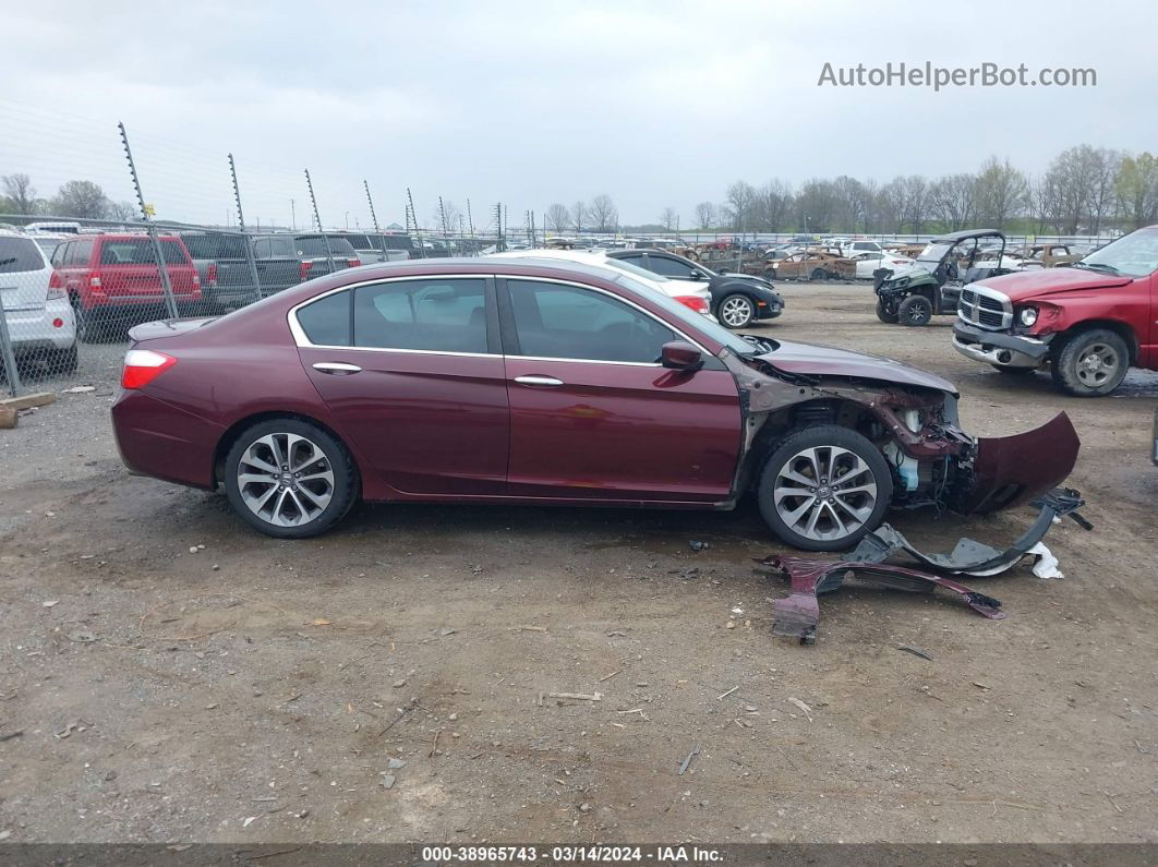 2014 Honda Accord Sport Burgundy vin: 1HGCR2F58EA030612