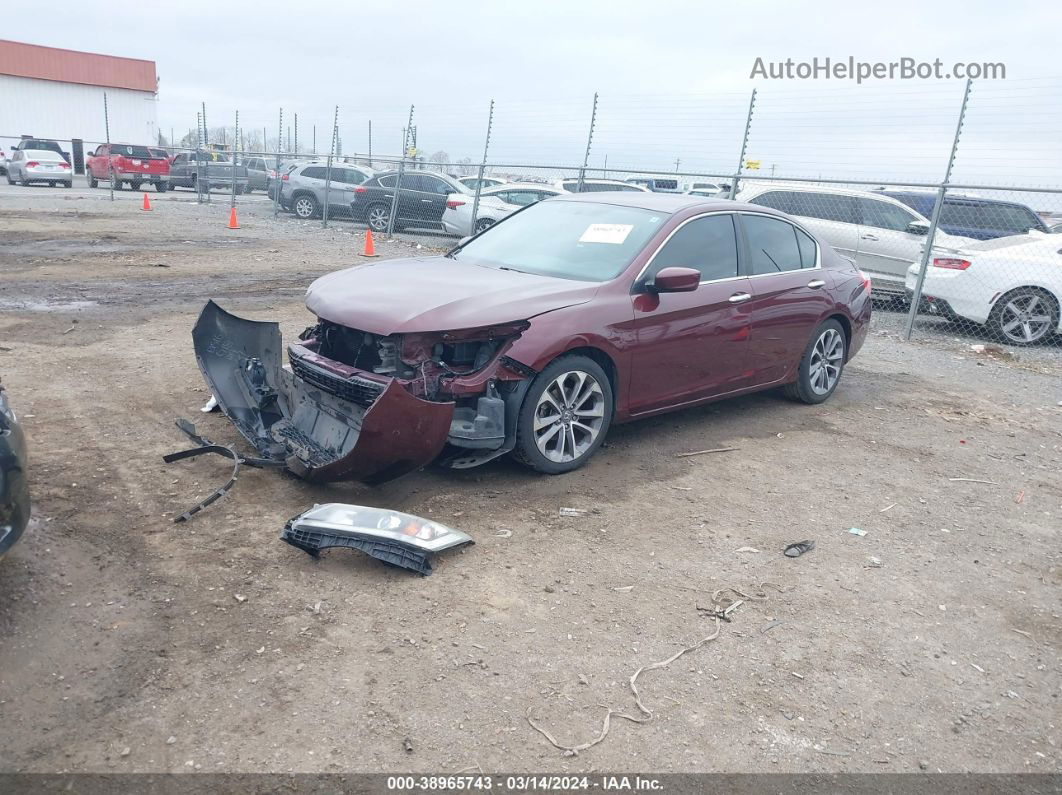 2014 Honda Accord Sport Burgundy vin: 1HGCR2F58EA030612