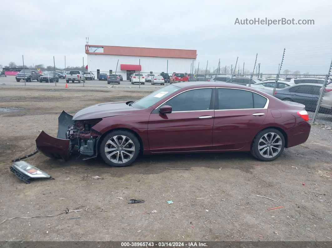 2014 Honda Accord Sport Burgundy vin: 1HGCR2F58EA030612