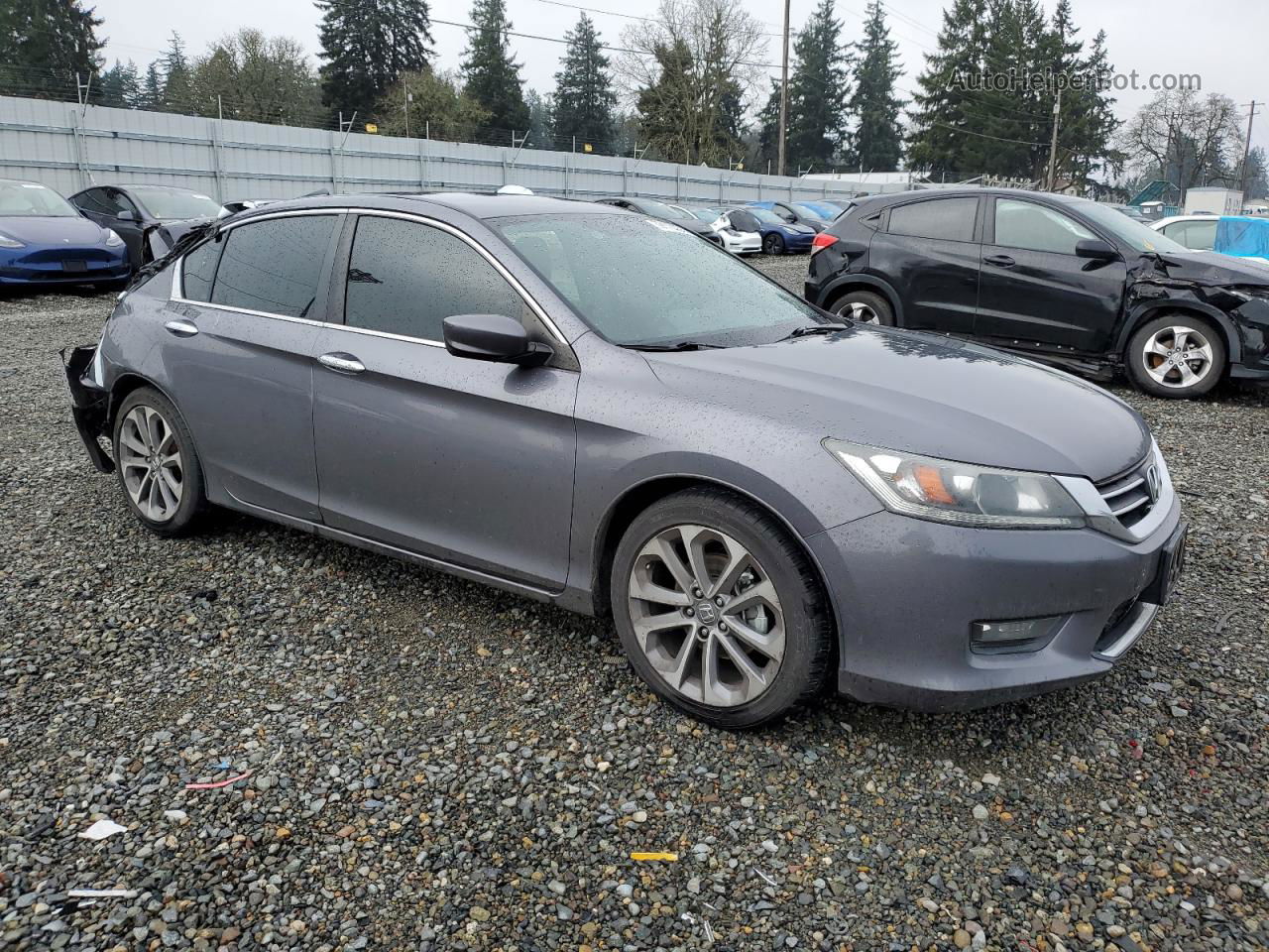 2014 Honda Accord Sport Gray vin: 1HGCR2F58EA072603