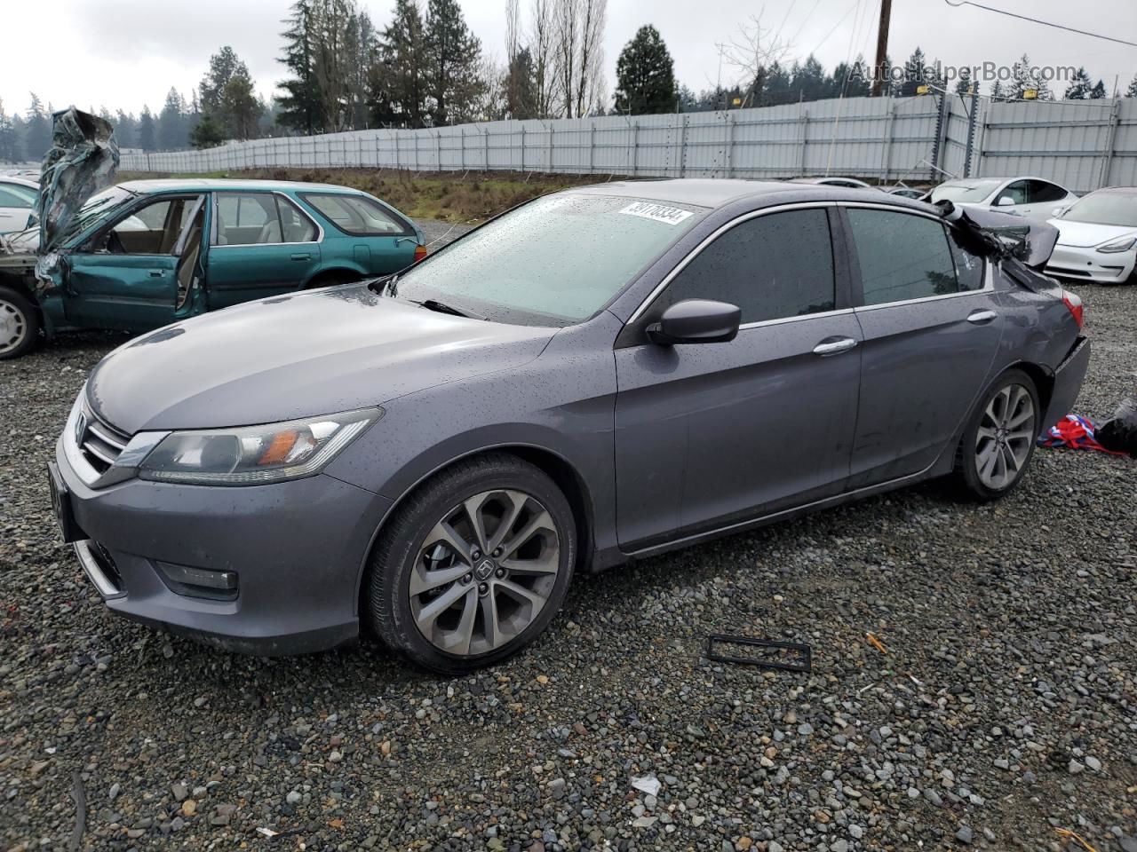 2014 Honda Accord Sport Gray vin: 1HGCR2F58EA072603