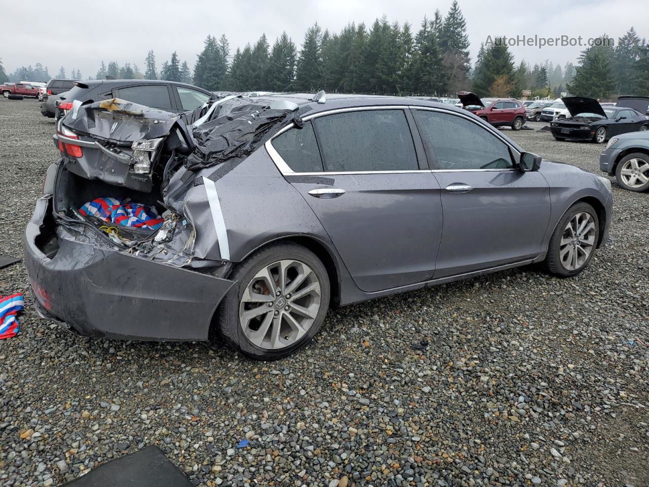 2014 Honda Accord Sport Gray vin: 1HGCR2F58EA072603