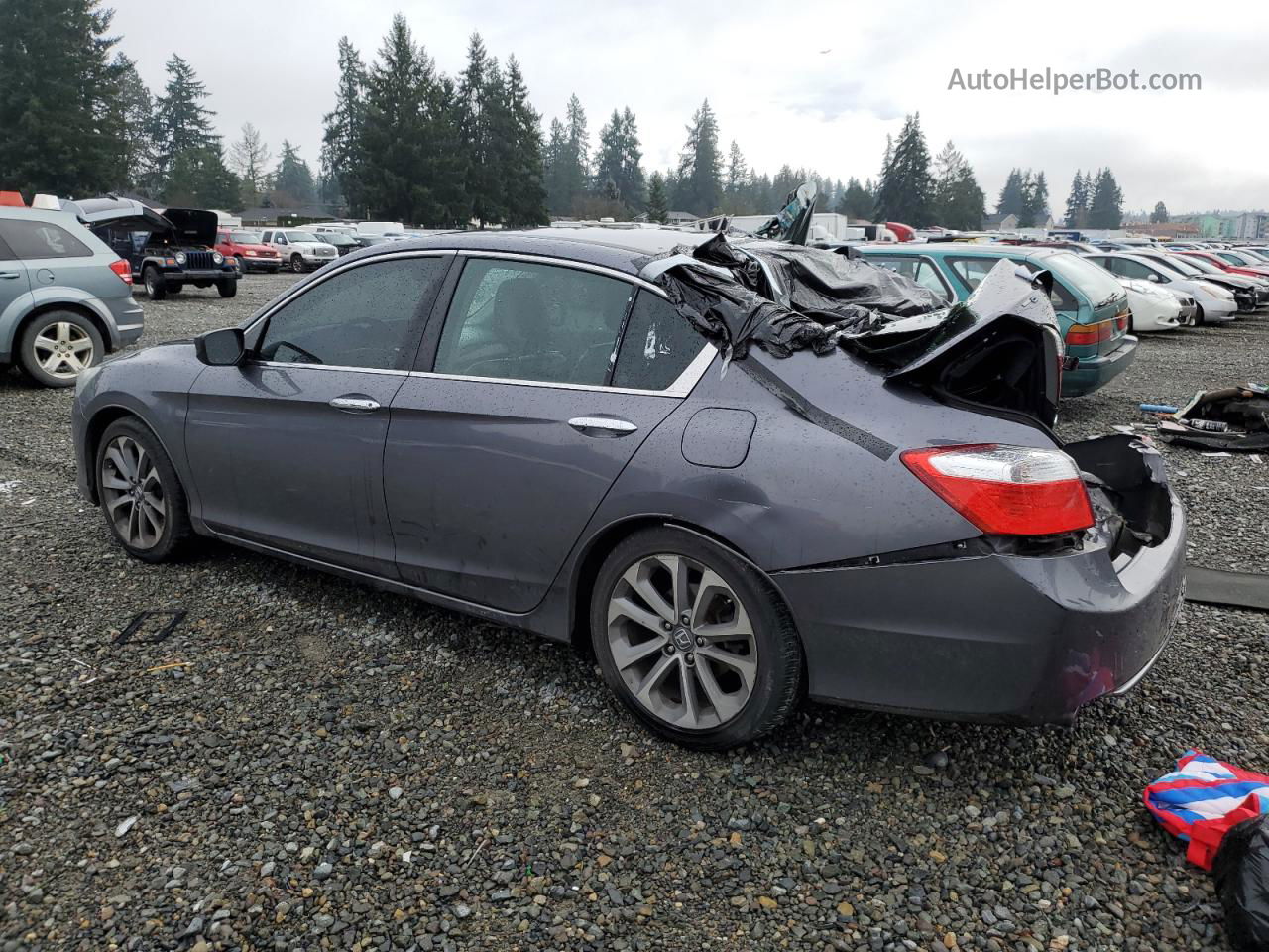 2014 Honda Accord Sport Gray vin: 1HGCR2F58EA072603