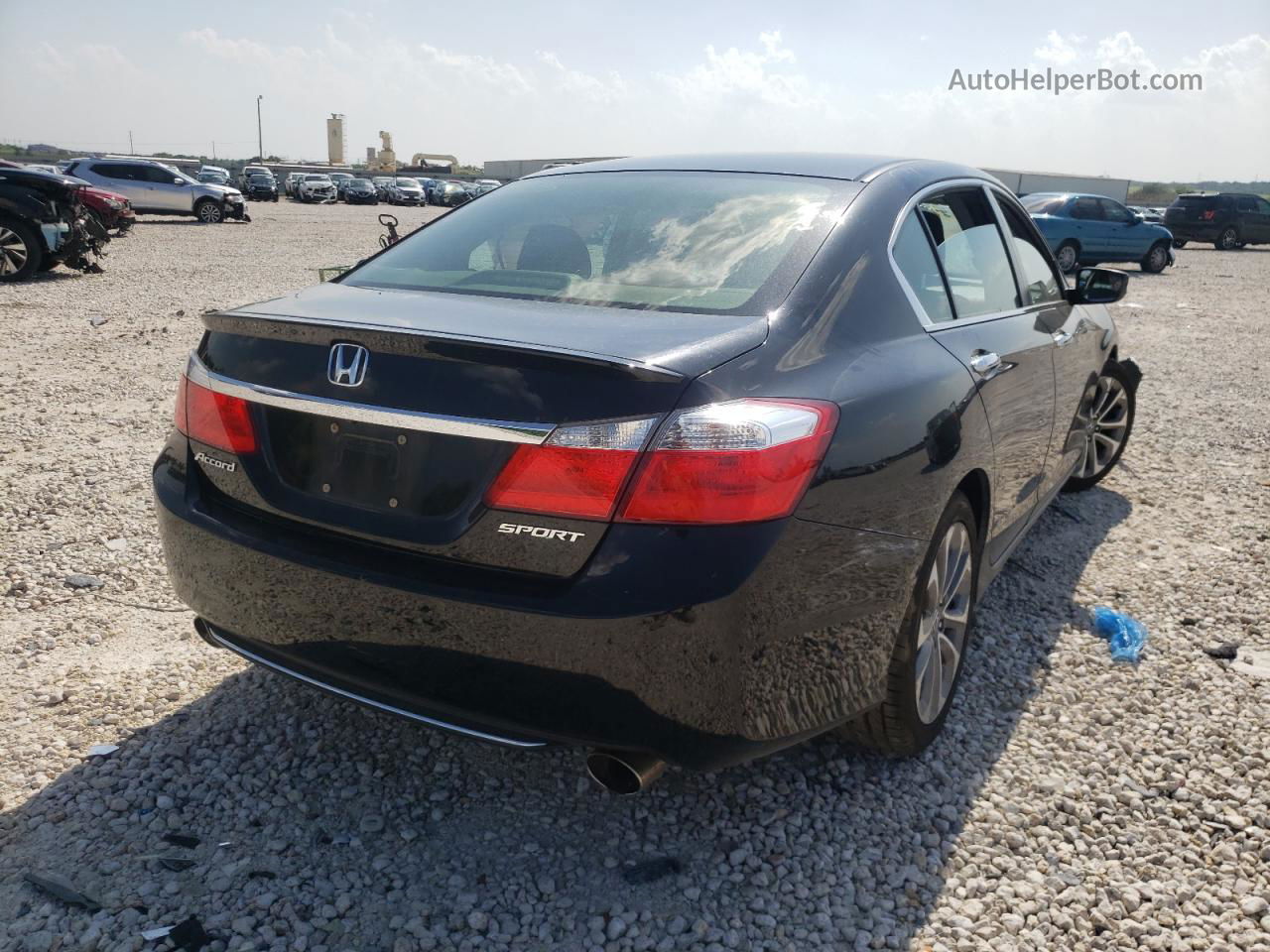 2014 Honda Accord Sport Черный vin: 1HGCR2F58EA076859