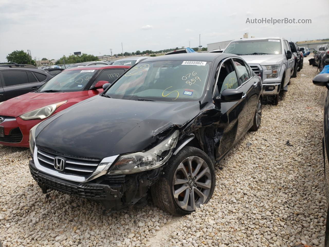 2014 Honda Accord Sport Черный vin: 1HGCR2F58EA076859