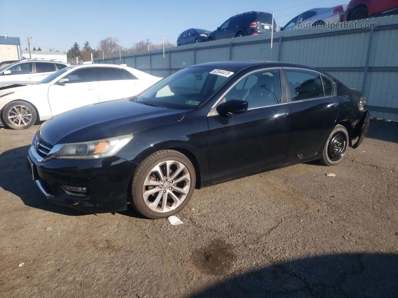 2014 Honda Accord Sport Черный vin: 1HGCR2F58EA118446