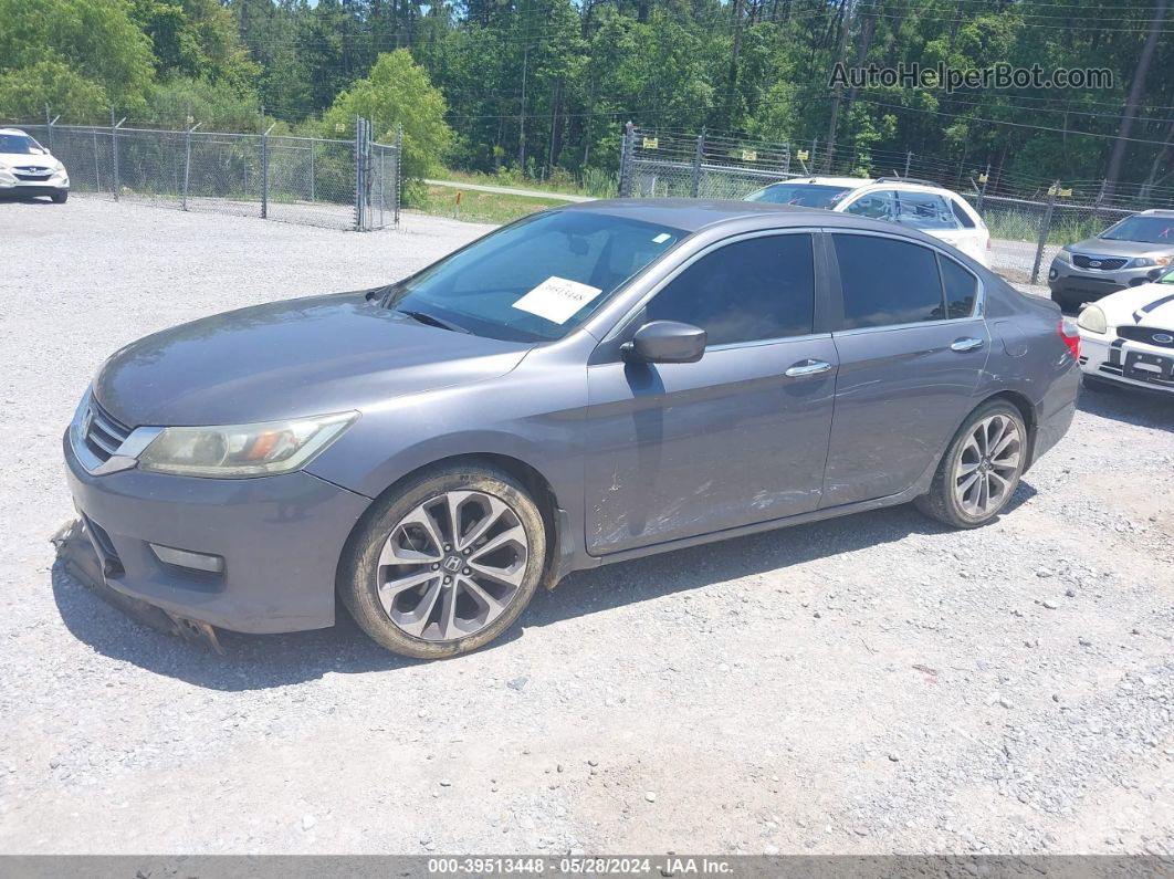 2014 Honda Accord Sport Gray vin: 1HGCR2F58EA136686