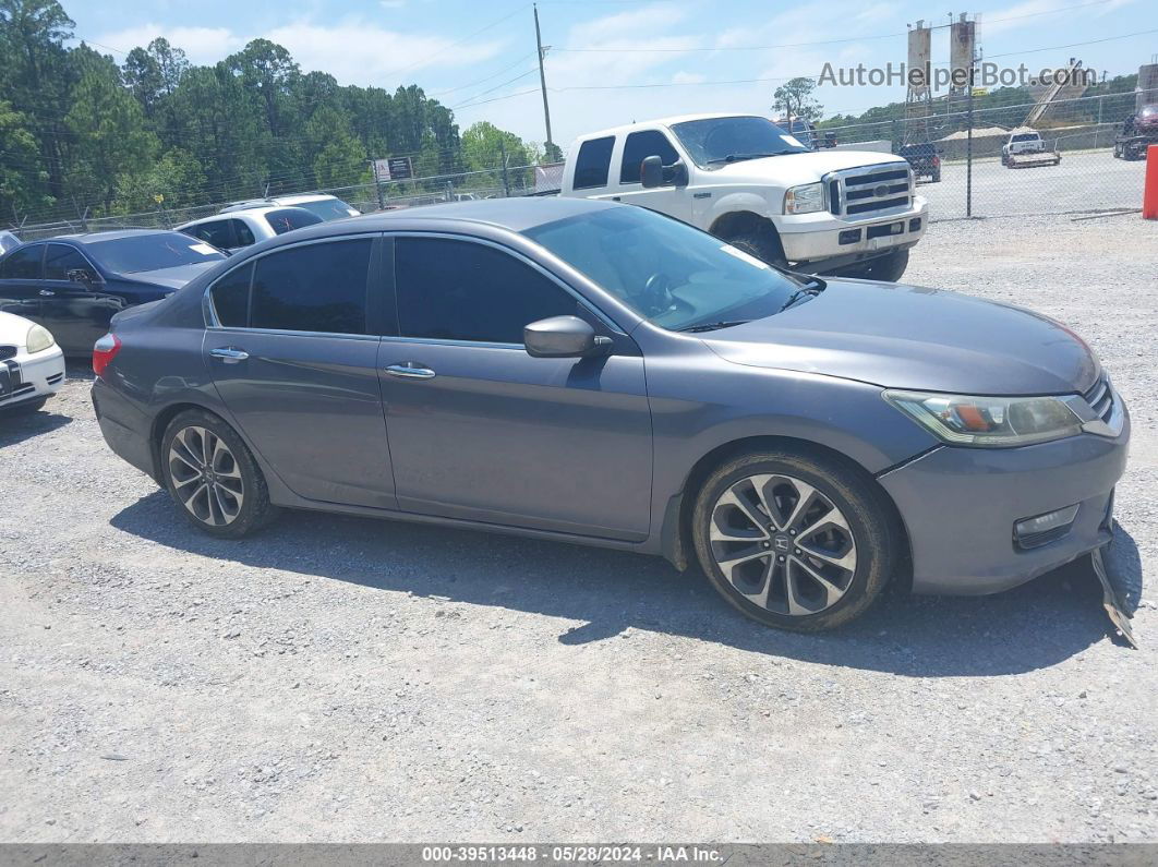 2014 Honda Accord Sport Gray vin: 1HGCR2F58EA136686