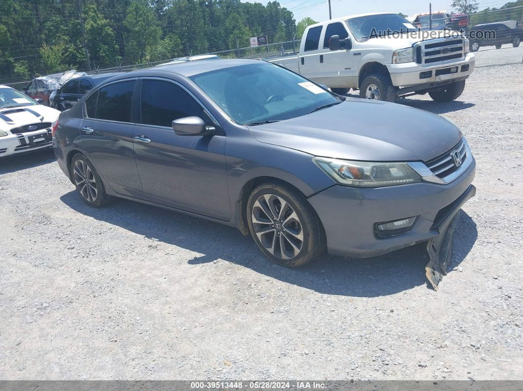 2014 Honda Accord Sport Gray vin: 1HGCR2F58EA136686