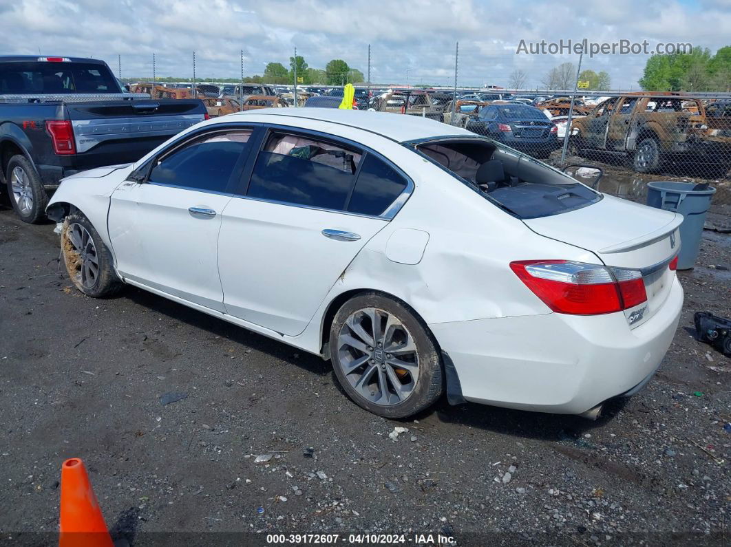 2014 Honda Accord Sport White vin: 1HGCR2F58EA174807