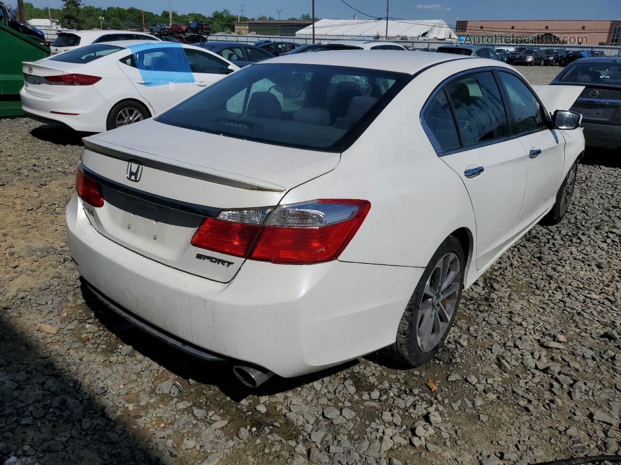 2014 Honda Accord Sport White vin: 1HGCR2F58EA208373