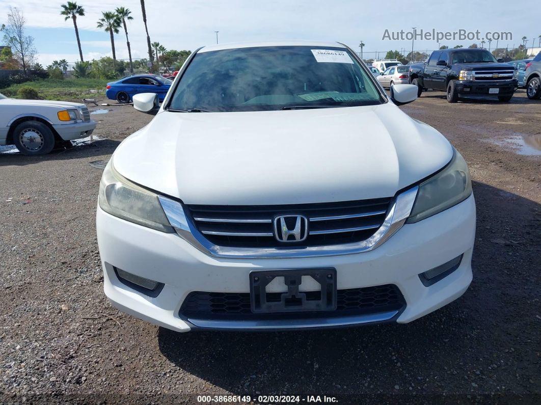 2014 Honda Accord Sport White vin: 1HGCR2F58EA267195