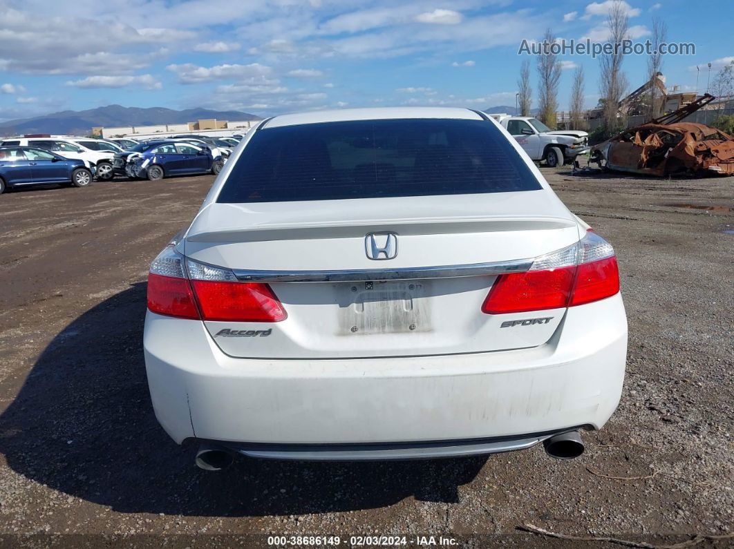 2014 Honda Accord Sport White vin: 1HGCR2F58EA267195