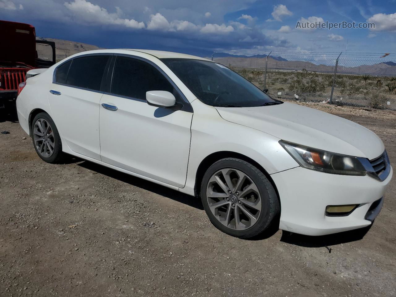 2014 Honda Accord Sport White vin: 1HGCR2F58EA297233