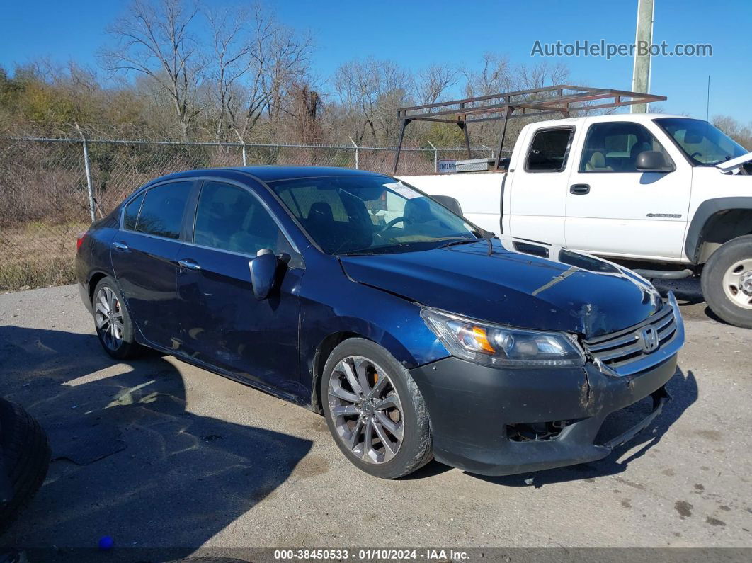 2014 Honda Accord Sport Dark Blue vin: 1HGCR2F58EA309042