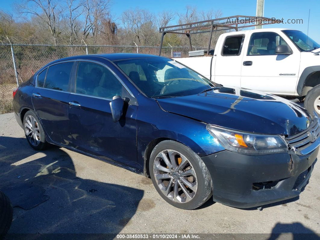 2014 Honda Accord Sport Dark Blue vin: 1HGCR2F58EA309042