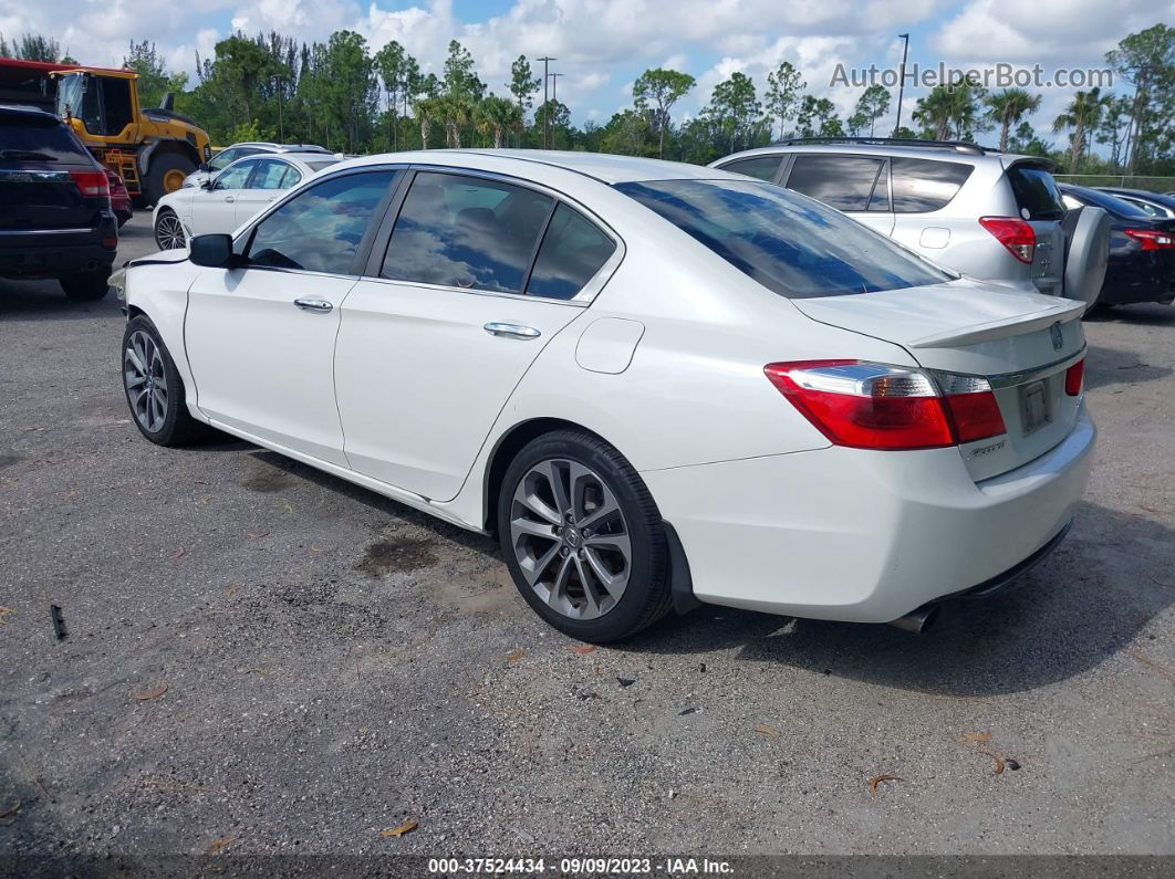 2015 Honda Accord Sedan Sport White vin: 1HGCR2F58FA134258