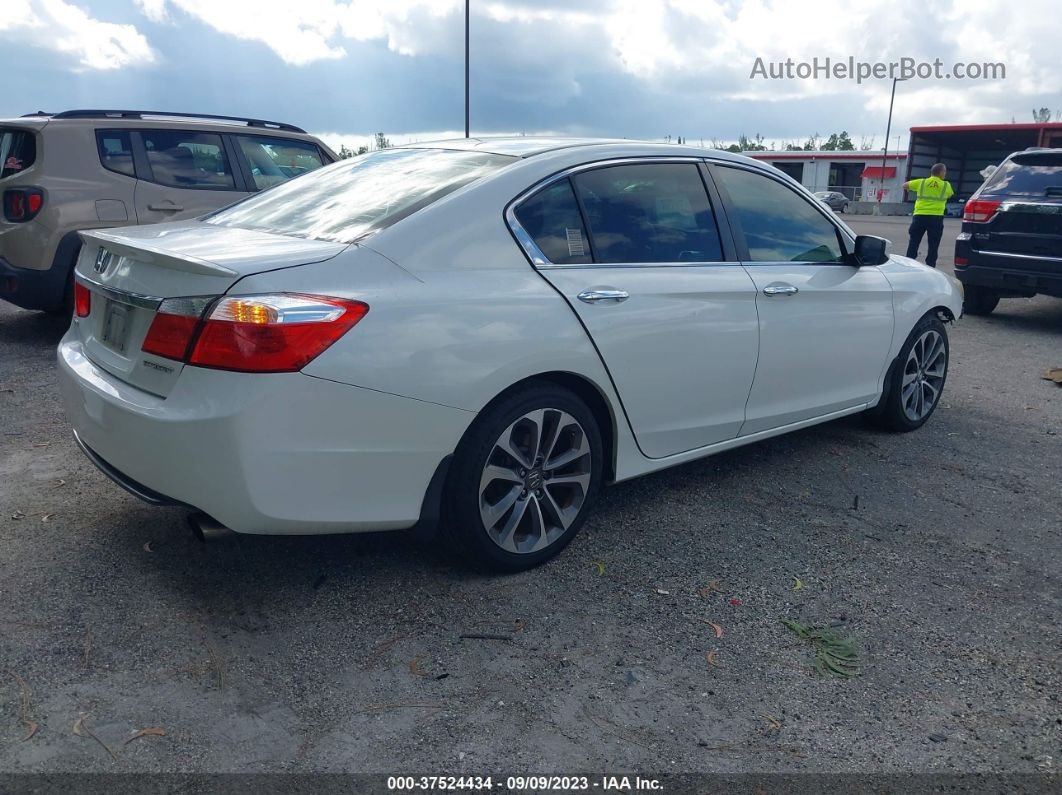 2015 Honda Accord Sedan Sport White vin: 1HGCR2F58FA134258