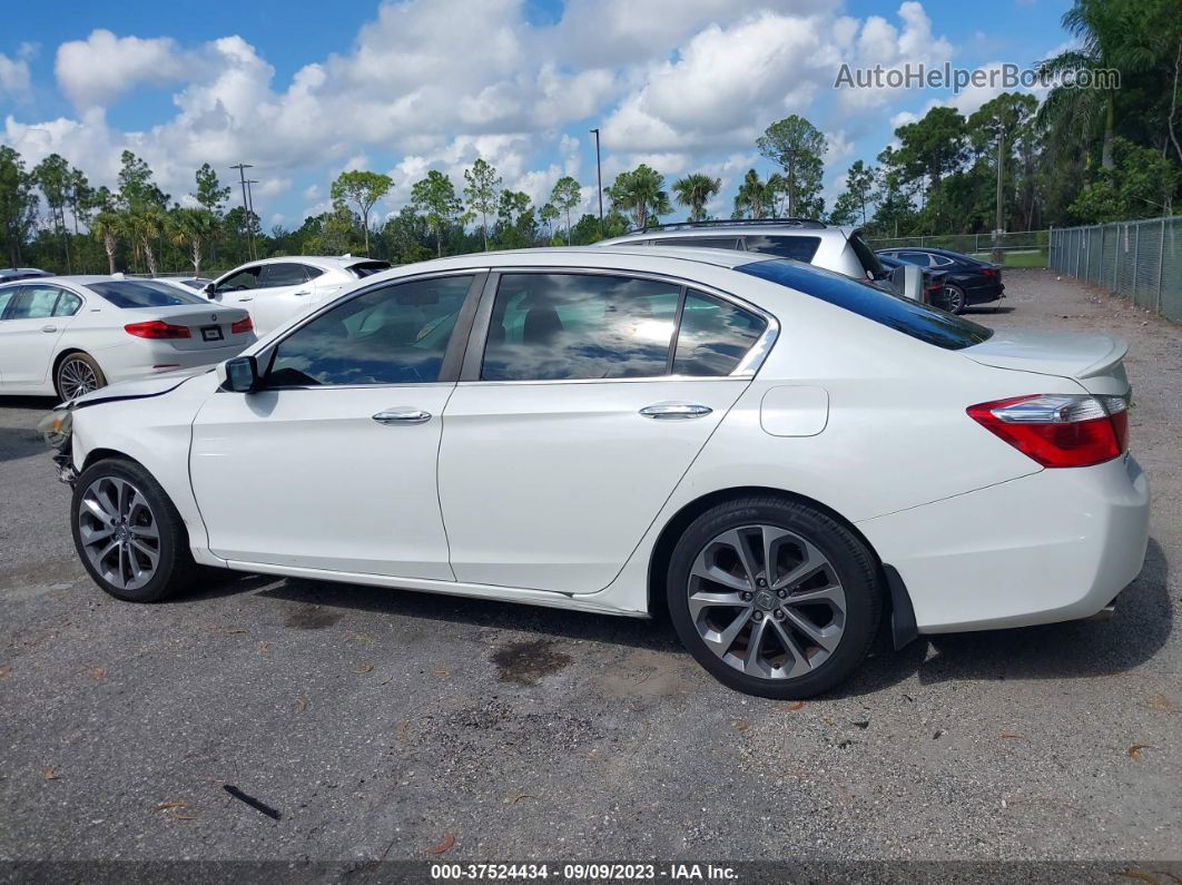 2015 Honda Accord Sedan Sport White vin: 1HGCR2F58FA134258