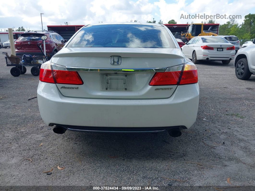 2015 Honda Accord Sedan Sport White vin: 1HGCR2F58FA134258