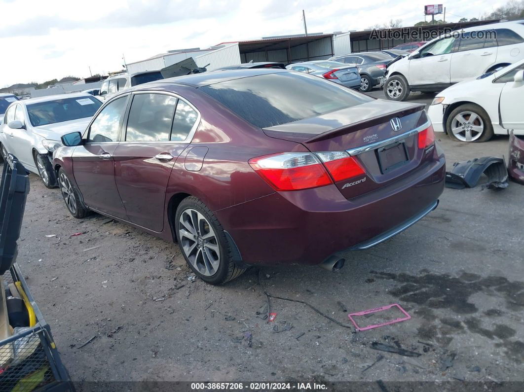 2015 Honda Accord Sport Burgundy vin: 1HGCR2F58FA166160