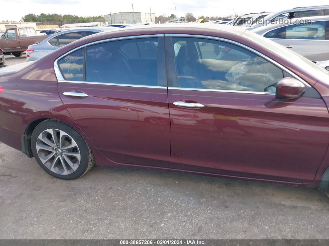 2015 Honda Accord Sport Бордовый vin: 1HGCR2F58FA166160