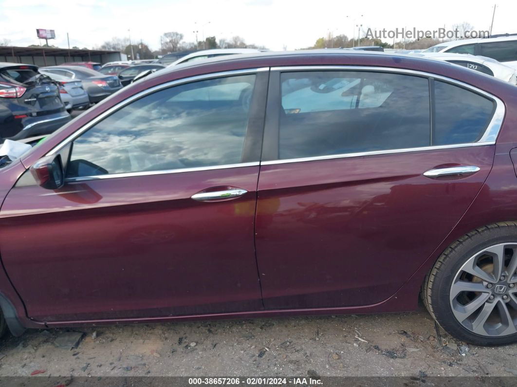 2015 Honda Accord Sport Burgundy vin: 1HGCR2F58FA166160