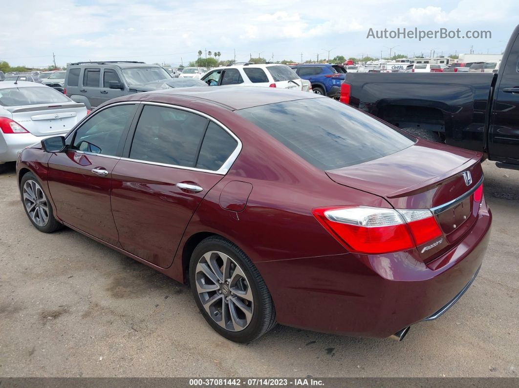 2015 Honda Accord Sedan Sport Темно-бордовый vin: 1HGCR2F58FA209394