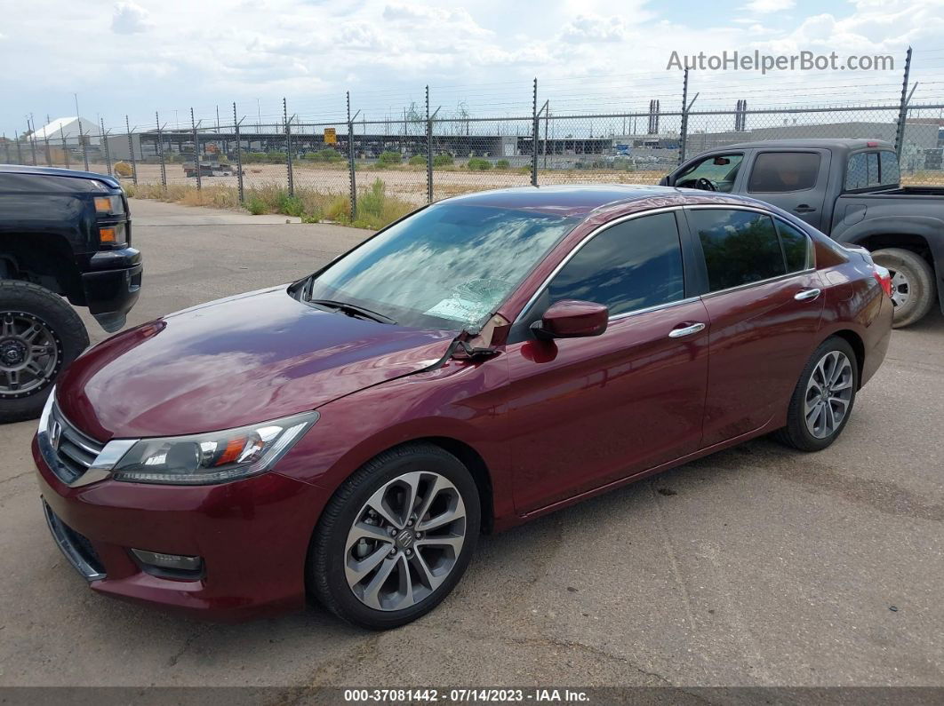 2015 Honda Accord Sedan Sport Темно-бордовый vin: 1HGCR2F58FA209394