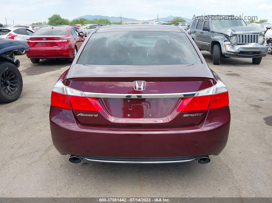 2015 Honda Accord Sedan Sport Темно-бордовый vin: 1HGCR2F58FA209394