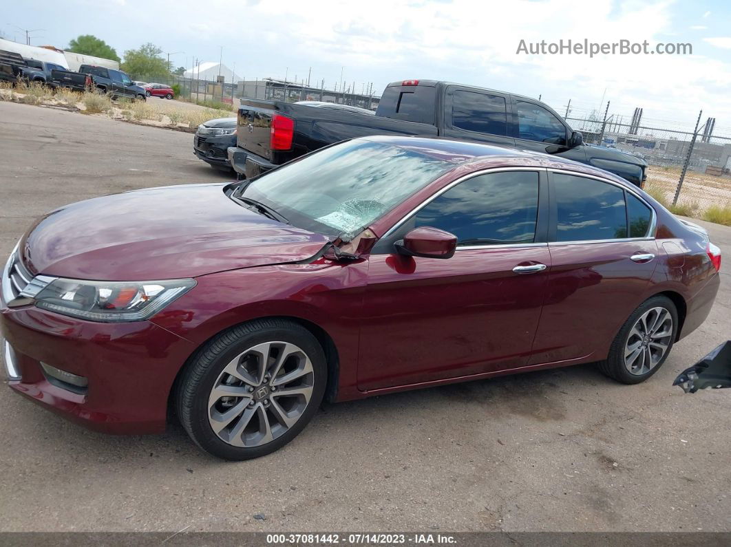 2015 Honda Accord Sedan Sport Темно-бордовый vin: 1HGCR2F58FA209394