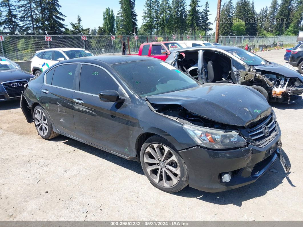 2015 Honda Accord Sport Black vin: 1HGCR2F58FA222601