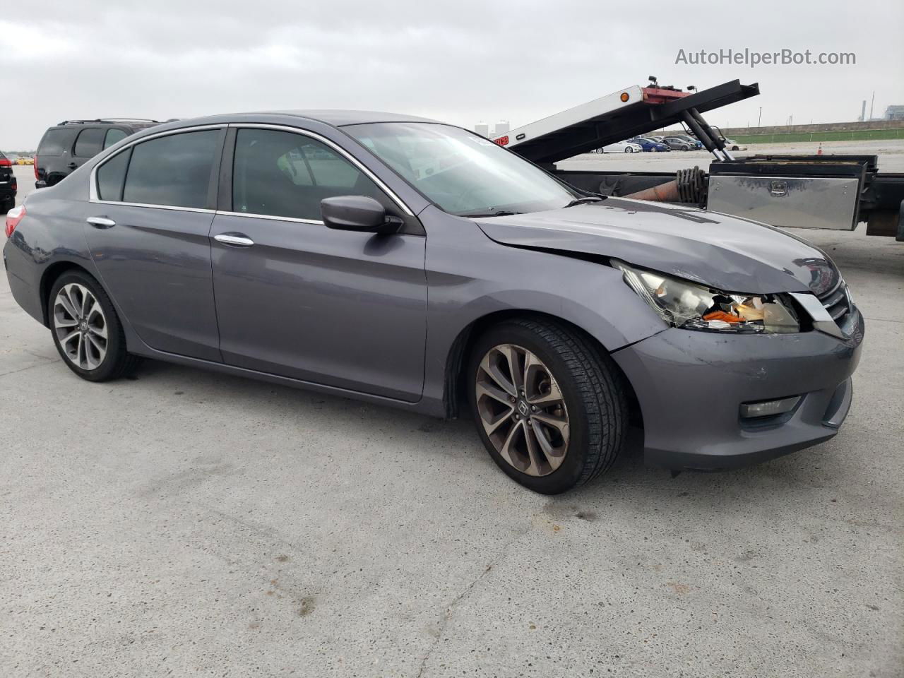 2015 Honda Accord Sport Gray vin: 1HGCR2F58FA271099