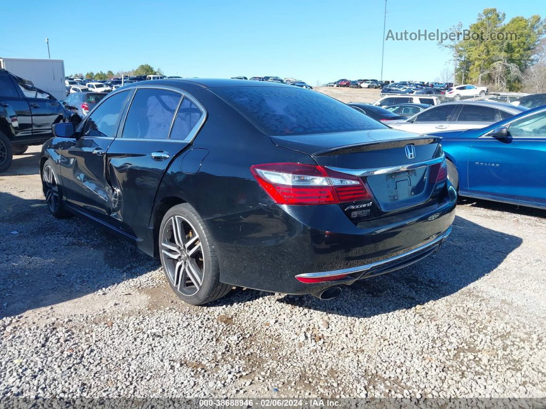 2016 Honda Accord Sport Черный vin: 1HGCR2F58GA019385