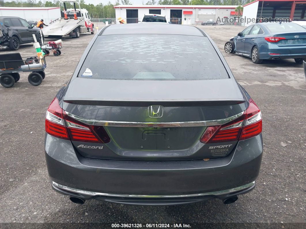 2016 Honda Accord Sport Gray vin: 1HGCR2F58GA033593