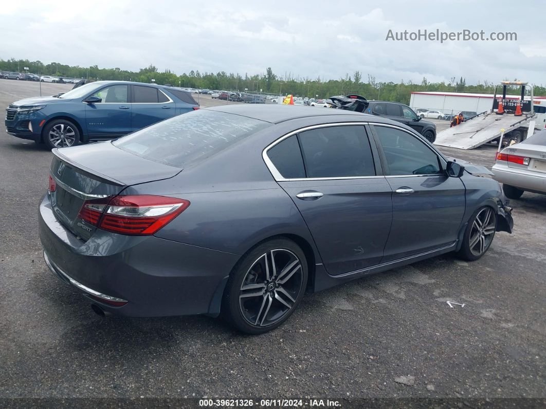 2016 Honda Accord Sport Gray vin: 1HGCR2F58GA033593