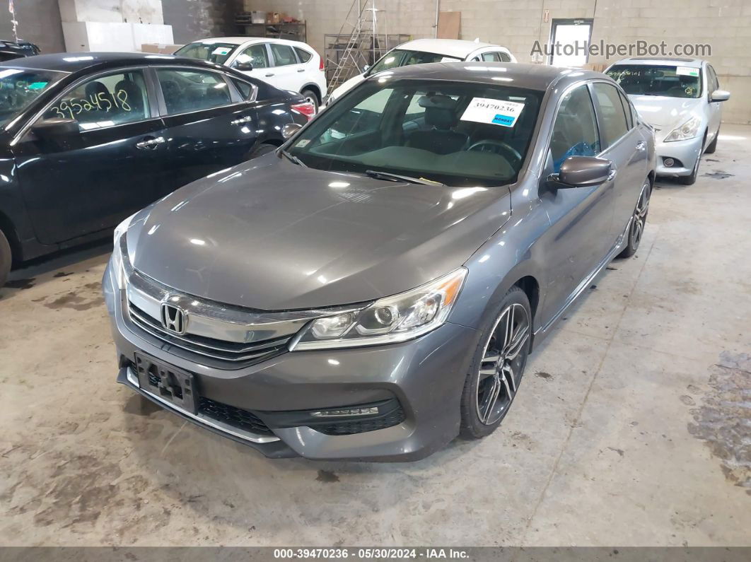 2016 Honda Accord Sport Gray vin: 1HGCR2F58GA093308