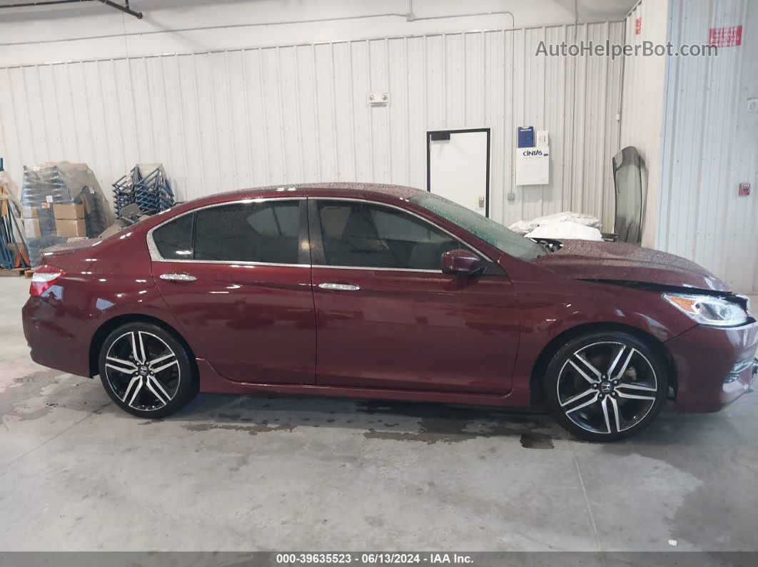 2016 Honda Accord Sport Burgundy vin: 1HGCR2F58GA212247